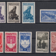 ROMANIA 1942 LP 148 I LP 148 II LP 148 III SERII MNH