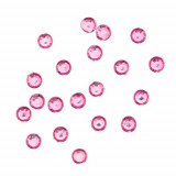 Decorații roz pentru unghii, 1mm - strasuri rotunde &icirc;n săculeț, 20buc