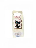 Martisor tip brosa cu model pisica neagra pentru 1 si 8 martie