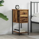 vidaXL Dulap de noapte Lemn vechi 32 x 42 x 70 cm Lemn compozit