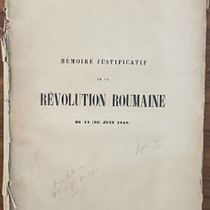 carte veche Ubicini Memoire justificatif de la revolution Roumaine 1849