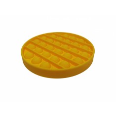 Jucarie antistres, Pop it, silicon, 13 cm, galben