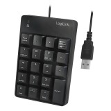 TASTATURA numerica Logilink, USB, 19 taste, negru, &quot;ID0184&quot; (timbru verde 0.8 lei)