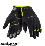 Manusi femei pentru scuter - motocicleta Touring iarna Seventy model SD-C45 negru/galben &ndash; WinterTex M (8 cm)