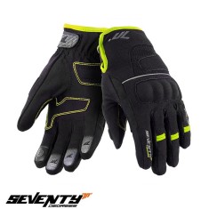 Manusi femei pentru scuter - motocicleta Touring iarna Seventy model SD-C45 negru/galben &ndash; WinterTex XS (6 cm)