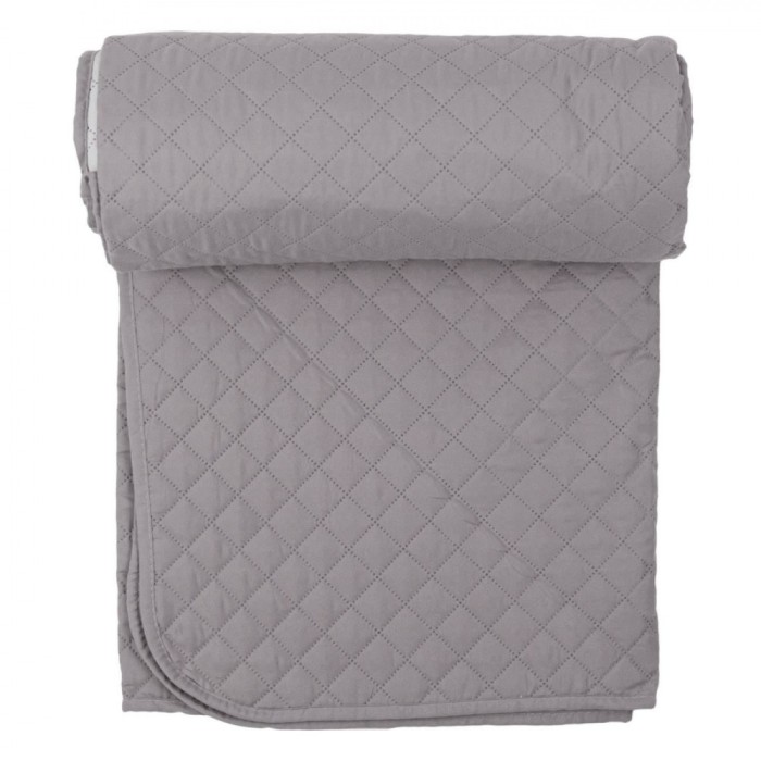Cuvertură Pat Dublă, Model Gri cu Două Fețe, Dimensiuni 220x240cm, Material Poliester