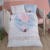 Cumpara ieftin Lenjerie Patut Bebe Bambi Pudra (Bumbac 100%)
