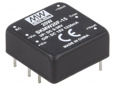 Convertor DC/DC 20W 9-36V la 15V 1330mA foto
