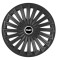 Set 4 capace roti pentru Dacia Nou, model Joy Black, R15