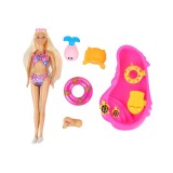 Papusa blonda si accesorii de plaja, ATU-083916, Plastic, Oem