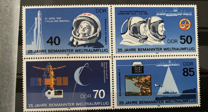 PC107 - DDR 1986 Cosmos/ Explorarea Spatiului, serie MNH, 4v