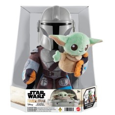 Jucarie de plus Grog si Mandalorianul, Mattel, 3 ani+