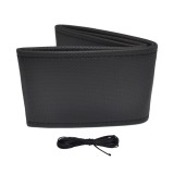 Husa volan auto perforata cu snur marimea M 38-39 cm din piele ecologica, placuta la atingere, marca Otom, pentru protectia volanului