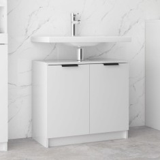 vidaXL Dulap de baie, alb extralucios, 64,5x33,5x59 cm, lemn compozit 811310