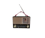 Cumpara ieftin Radio portabil FM AM SW, Bluetooth, Port USB Card SD, Lanterna, Ceas analog, Antena telescopica, Aspect Retro