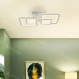 Lustra LED cu telecomanda BALANS 44W, 2 Patrate, lumina Rece/Calda/Neutra, Dimabila, Alb ModernLight Concept