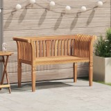 vidaXL Bancă de Grădină 127.5x52x80 cm Lemn Masiv Tec