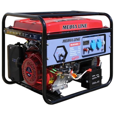 Generator de curent monofazat Media Line MLG6500E 2, 6.5 kVA, AVR, benzina, pornire electrica foto