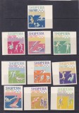 OLIMPIADA TOKIO 1964 SERIE NEDANTELATA,MNH,ALBANIA.