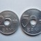 ROMANIA - SET 25 bani 1921 -XF + 50 bani 1921- AUNC, DIAM GAURA 4,5mm, L14.74