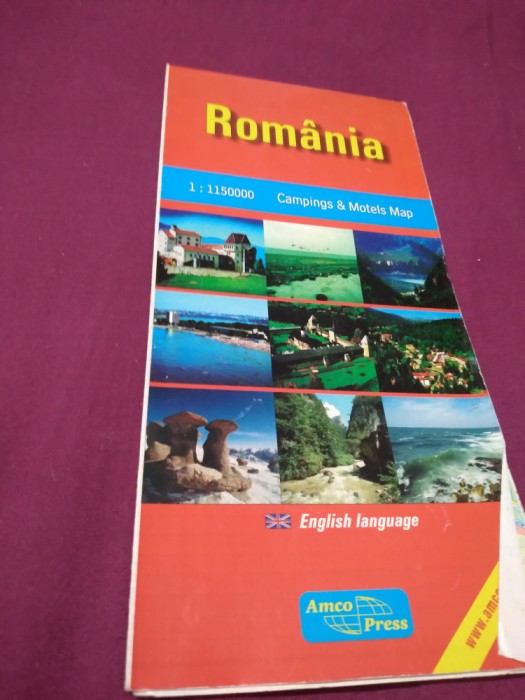 ROMANIA HARTA CAMPINGS &amp; MOTELS LIMBA ENGLEZA