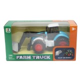 Tractor albastru cu lama de zapada, 175x65x80mm, jucarie copii 3+ ani