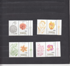 ROMANIA 1998 LP 1466 a FLORA SERIE CU VINIETE MNH foto