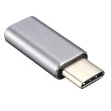 Adaptor USB3.1 USB Type C tata - micro USB mama OTG carcasa aluminiu, Generic