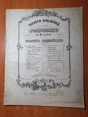 partitura muzicala pentru pian din anul aproximativ 1890-1900 foto