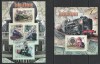 Burundi 2012 - Locomotive cu Abur S/S 1v + M/S 1v NEDANTELATE MNH, Nestampilat