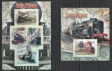 Burundi 2012 - Locomotive cu Abur S/S 1v + M/S 1v NEDANTELATE MNH, Nestampilat