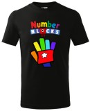 Tricou Personalizat Negru Number blocks pentru Copii 2