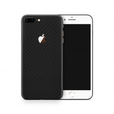 Skin Apple iPhone 8 Plus (set 2 folii) CARBON NEGRU foto
