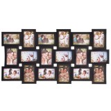 Rama foto colaj de perete pentru 18 fotografii 10x15 cm, 47x93 cm, neagra