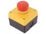 Casetă de Comandă cu Buton Ciupercă IP65 Plastic