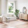 VidaXL Covor Shaggy Antiderapant Crem 200 x 200 cm PP 4019785