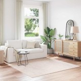 Covor pufos vidaXL cu spate din latex crem 200x200 cm