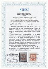 1858 LP 7 MOLDOVA 40 PARALE CAP DE BOUR EMISIUNEA a II-a ATESTAT L. PASCANU foto