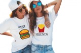 Cumpara ieftin Set doua tricouri dama albe - Best Friends - M, THEICONIC