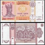 !!! RARR : MOLDOVA - 200 LEI 2009 - P 16 c - UNC