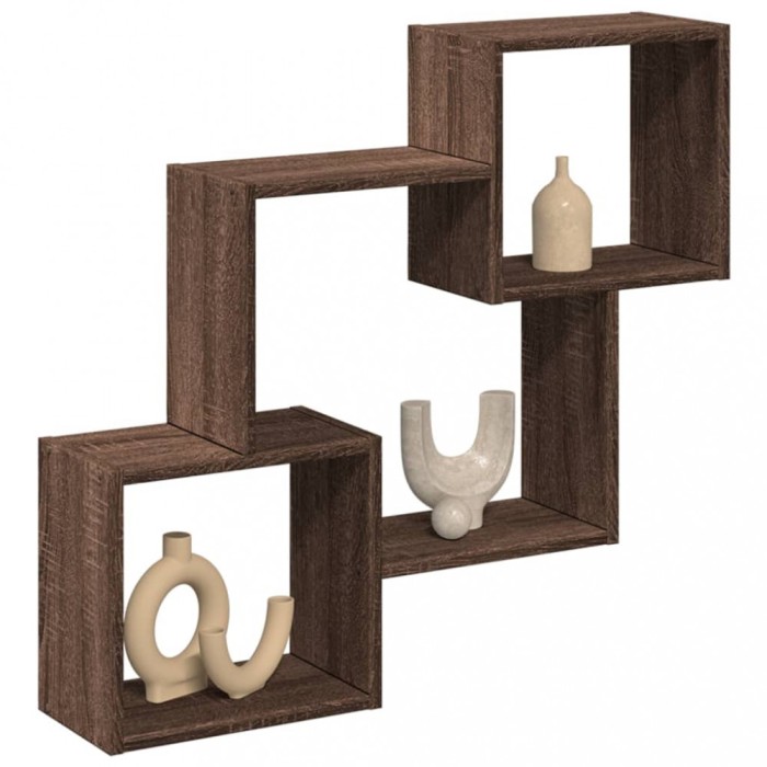 Gossi dulap de perete, 78x18x71 cm, stejar maro, lemn prelucrat