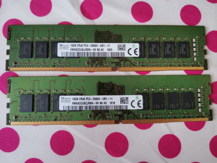 Kit Memorie Ram Hynix 32GB (2x16) DDR4 2666MHz.