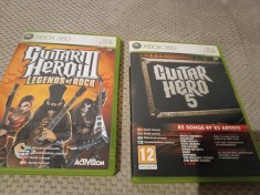 Joc jocuri Guitar Hero III Legends of Rock si Guitar Hero V ptr chitara , Xbox360 xbox 360
