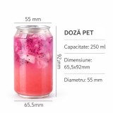 Cumpara ieftin Doza PET pentru aparat sigilare, 250 ml, capac inclus