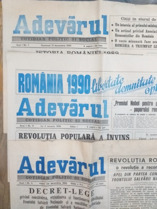 8 ZIARE DECEMBRISTE 1898 / LIBERTATEA, ADEVARUL SI ROMANIA LIBERA