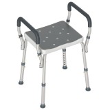 HOMCOM Scaun Reglabil de Duș cu M&acirc;nere, Multicolor | Aosom Romania