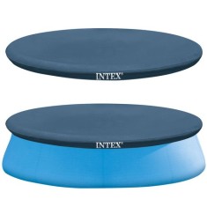 Prelata pentru piscine cu diametrul de 305 cm, vinil, fixare sigura, albastru deschis