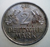 E.239 GERMANIA RFG 2 DEUTSCHE MARK 1951 J RARA
