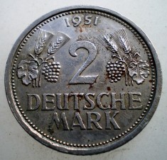 E.239 GERMANIA RFG 2 DEUTSCHE MARK 1951 J RARA