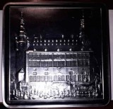 Cumpara ieftin CY - Cutie goala, din tabla "Primaria Oras Aachen" (pe partea frontala) / frumoasa generoasa mai veche / 20,50 cm x 20,50 cm x 5,50 cm 275 g / Stare!